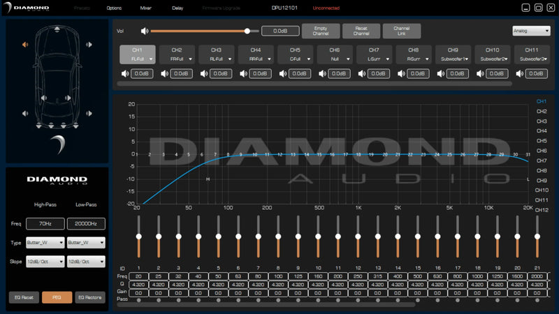 DIAMOND AUDIO - 4-Channel 1200W RMS CLASS D Amplifier - NEO12004DSP