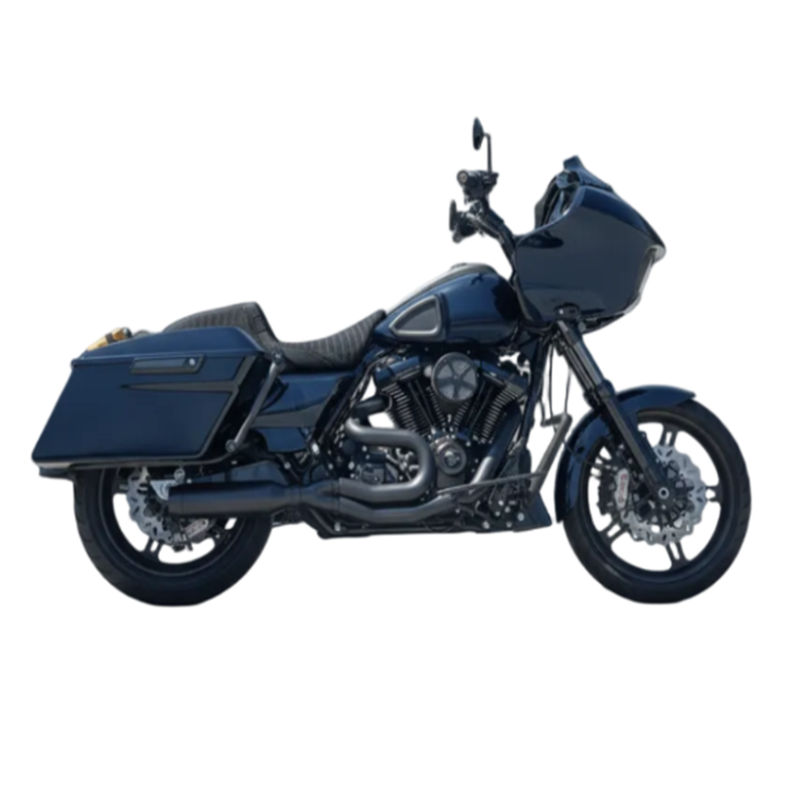 BASSANI XHAUST 1F98B 2-into-1 Mid-Length Super Bike Exhaust System - 4" Muffler - M8 Touring Shipping 7/31/2026