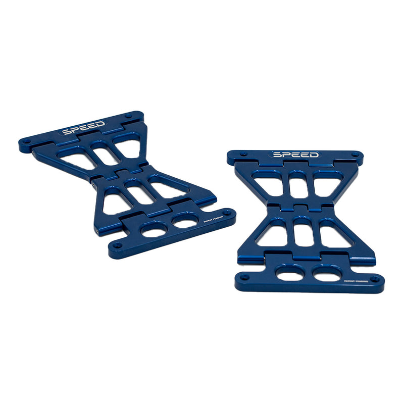 SPEED BY DESIGN No Drama Billet Lid Stoppers - Blue - Touring '14-'25