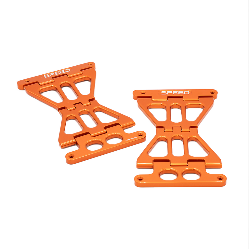 SPEED BY DESIGN - No Drama Billet Lid Stoppers - Orange - Touring '14-'25