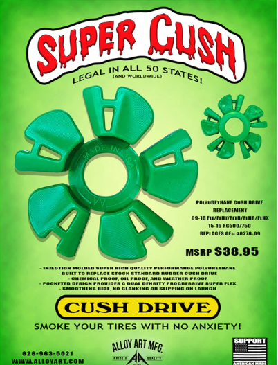 ALLOY ART 2009-Current SC-1  SUPER CUSH REPLACEMENT DRIVE DAMPENER 2009 - Current Touring