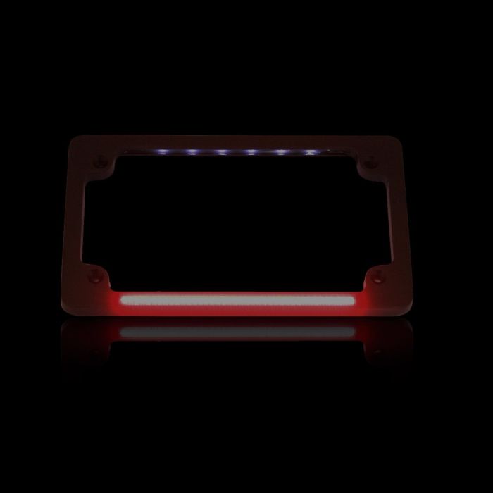 CUSTOM DYNAMICS Dual LED License Plate Frame - Flat - Black