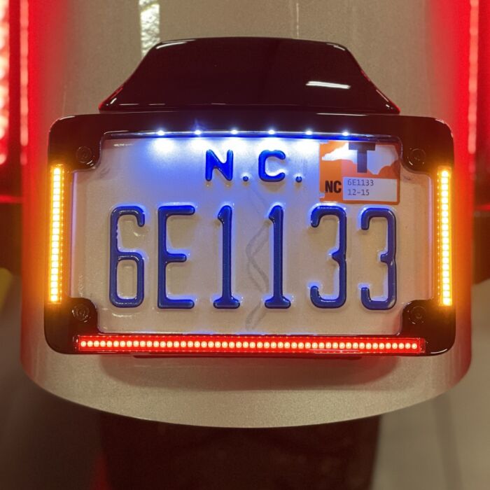 CUSTOM DYNAMICS All-in-One License Plate Frame - Flat - Black