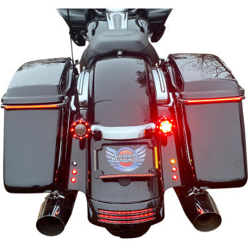 CUSTOM DYNAMICS Plug & Play LED Radius License Plate Frame - Black