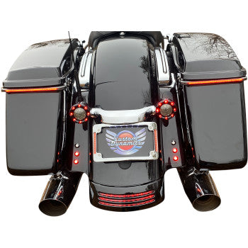 CUSTOM DYNAMICS Plug & Play LED Radius License Plate Frame - Chrome