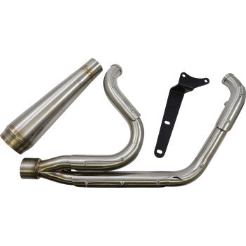 TRASK 2-into-1 Assault Exhaust System - Full Stainless - Straight - Touring '07-'16