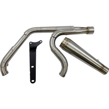 TRASK 2-into-1 Assault Exhaust System - Full Stainless - Straight - Touring '17-'24