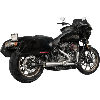 TRASK 2-into-1 Assault Exhaust System - Natural - Softail with Bags '18-'24