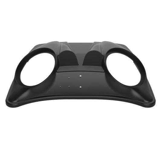 ADVANBLACK Dual 8'' Speaker Lids for Advanblack / OEM Harley Rushmore Razor, Chopped & King Tour Pack - Unpainted - Black Hinges & Latch