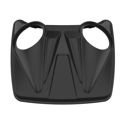 ADVANBLACK Dual 8'' Speaker Lids for Advanblack / OEM Harley Rushmore Razor, Chopped & King Tour Pack - Unpainted - Black Hinges & Latch