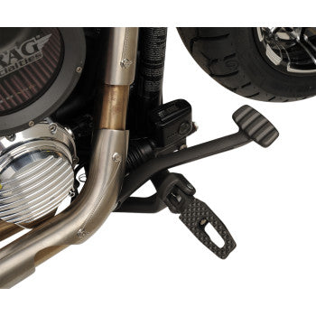 THRASHIN SUPPLY CO. Slim P-54 Foot Pegs - Front - Black  - Softail '18-'25