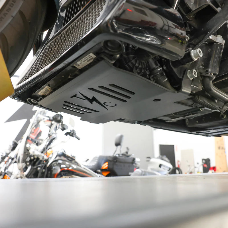 THRASHIN SUPPLY CO. Skid Plate - Aluminum - Black - FLHX/FLTRX '23.5-UP