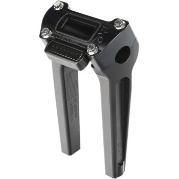 THRASHIN SUPPLY CO. Handlebar Risers - Straight - 8" - Digital Gauge Cutout - Black