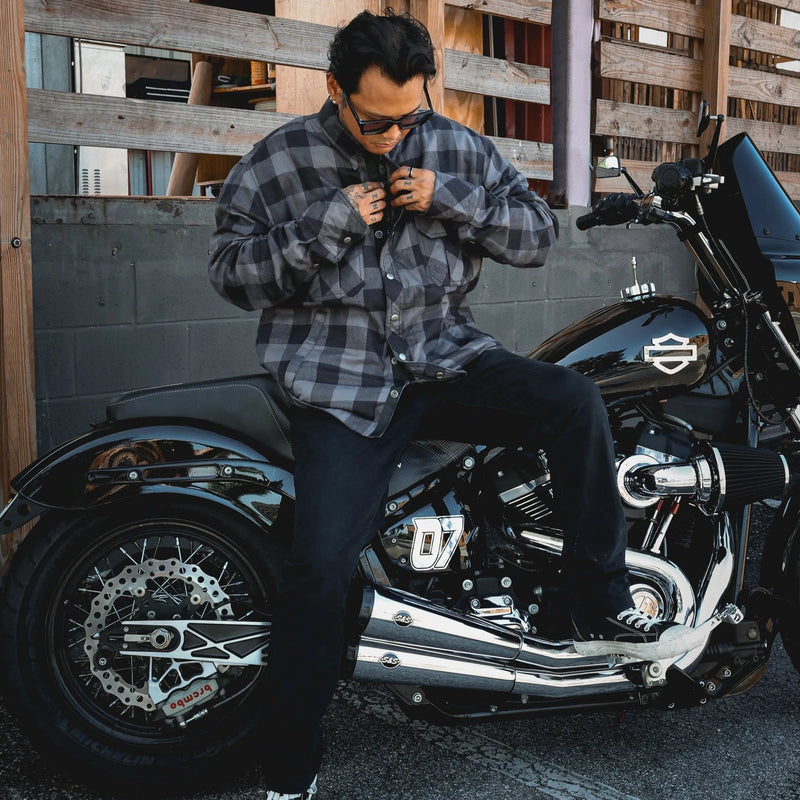 Sentry - Mens Black & Gray Armored Flannel