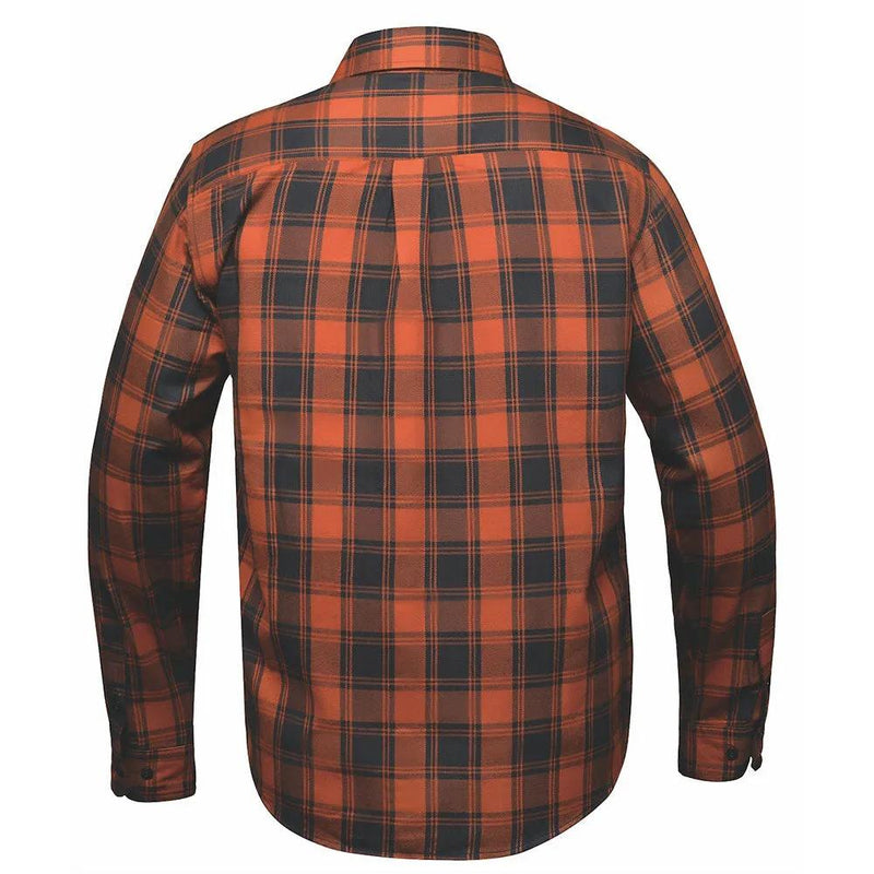 Mens Black and Brown Cotton Long Sleeve Flannel Shirt - TW211.00
