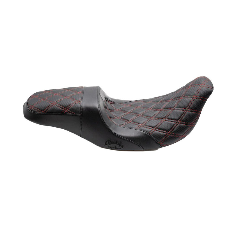 LIFESTYLE CYCLES - Performer Seat Touring - Carbon - Red Stitch - Touring '08-'23