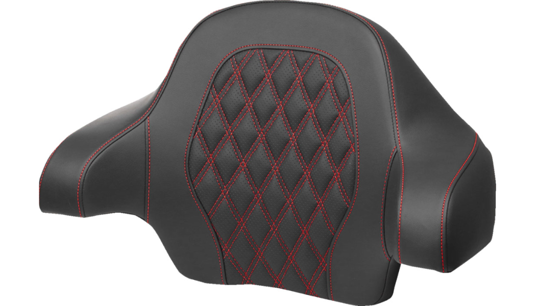 mc.hsh♡ SADDLEMEN Tour-Pak? Backrest Pad - Lattice Stitch - Red