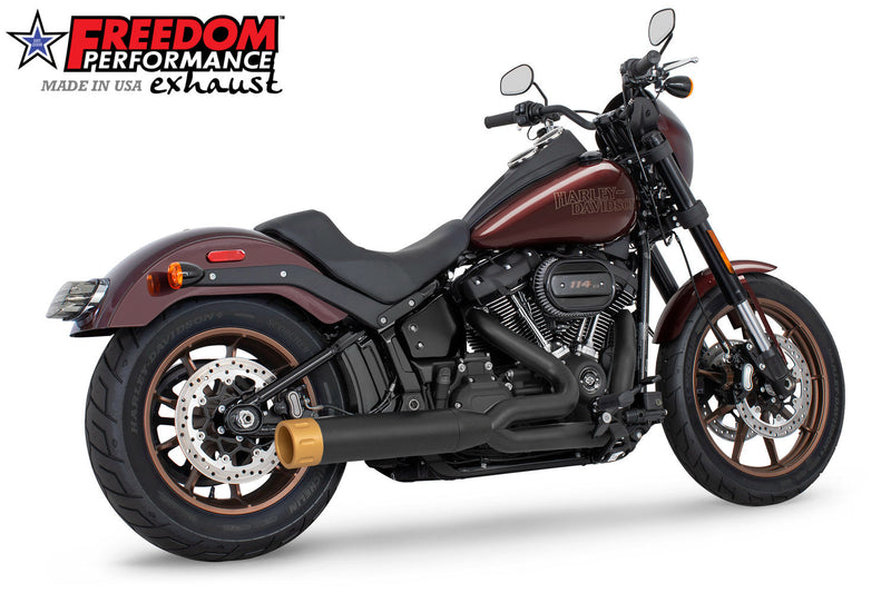 FREEDOM EXHAUST - SOFTAIL "SLIM-TIRE" 4" UNION 2-INTO-1 RIGHT-SIDE ONLY 2018-PRESENT
