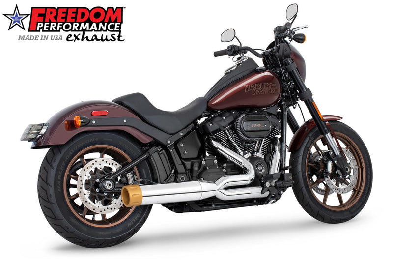 FREEDOM EXHAUST - SOFTAIL "SLIM-TIRE" 4" UNION 2-INTO-1 RIGHT-SIDE ONLY 2018-PRESENT
