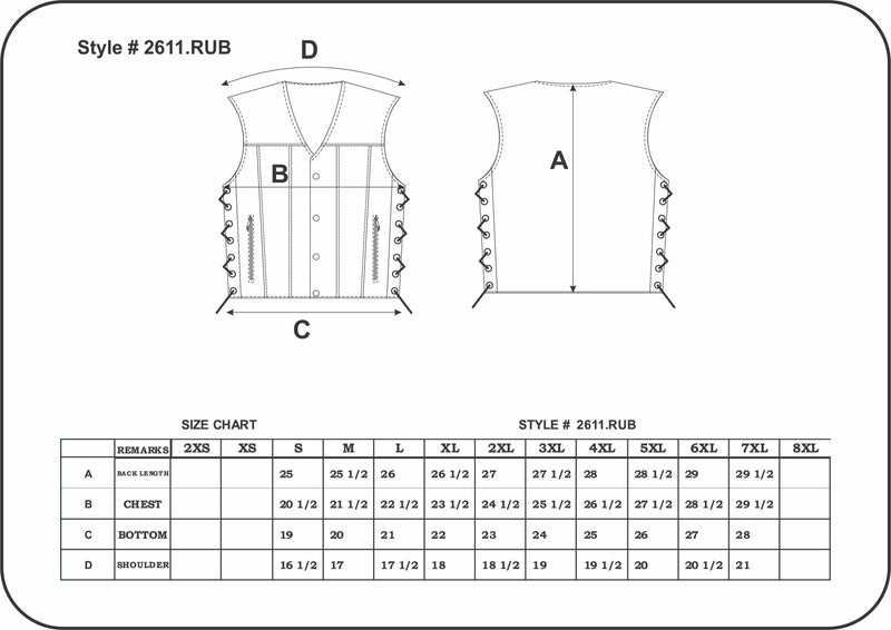 UNIK LEATHER - Mens Brown Leather Vest