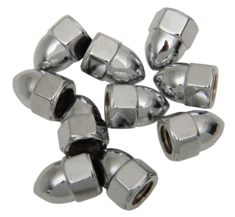 DRAG SPECIALTIES Nut - Acorn - Chrome - 5/16"-18 - 10 Pack