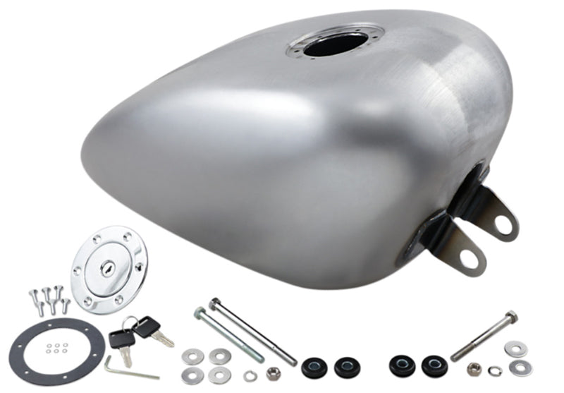 DRAG SPECIALTIES Replacement Sportster Gas Tank with Chrome Aero-Style Gas Cap - Raw - 3.3 Gallons