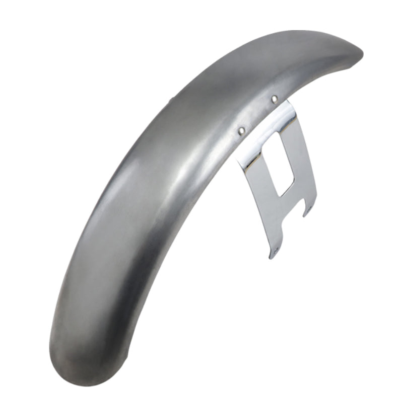 DRAG SPECIALTIES Replacement Steel Front Fender with Chrome Side Braces - Raw - Wide Glide-Style