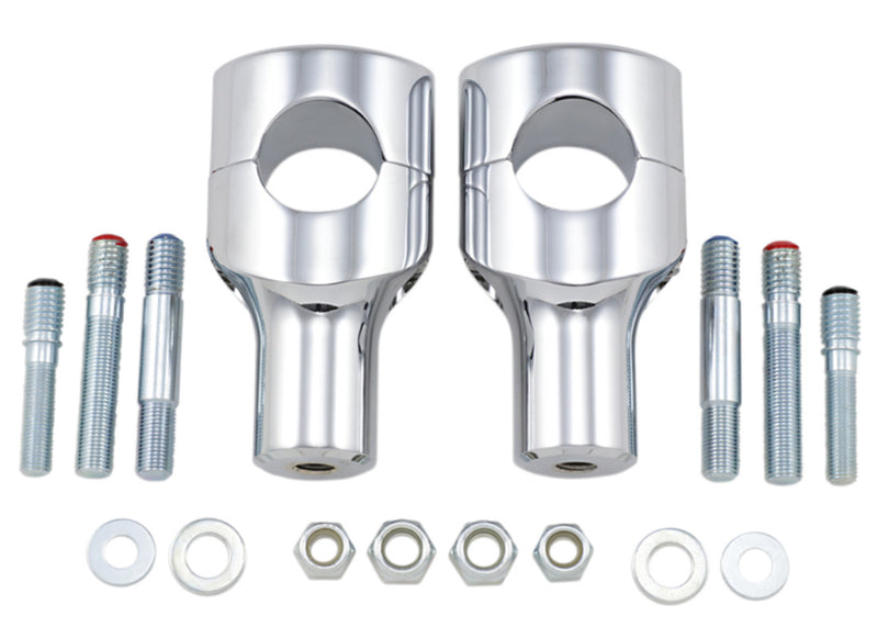 DRAG SPECIALTIES 1 1/2" Big Buffalo Straight Handlebar Risers - 3" - Chrome