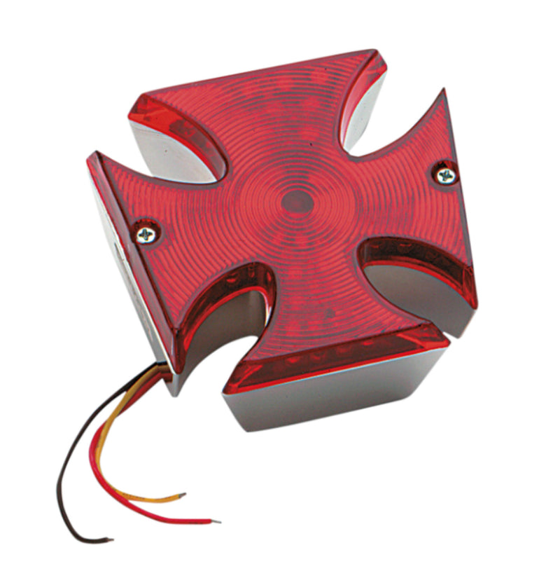 DRAG SPECIALTIES Universal LED Replacement Taillight - Chrome - Maltese Cross
