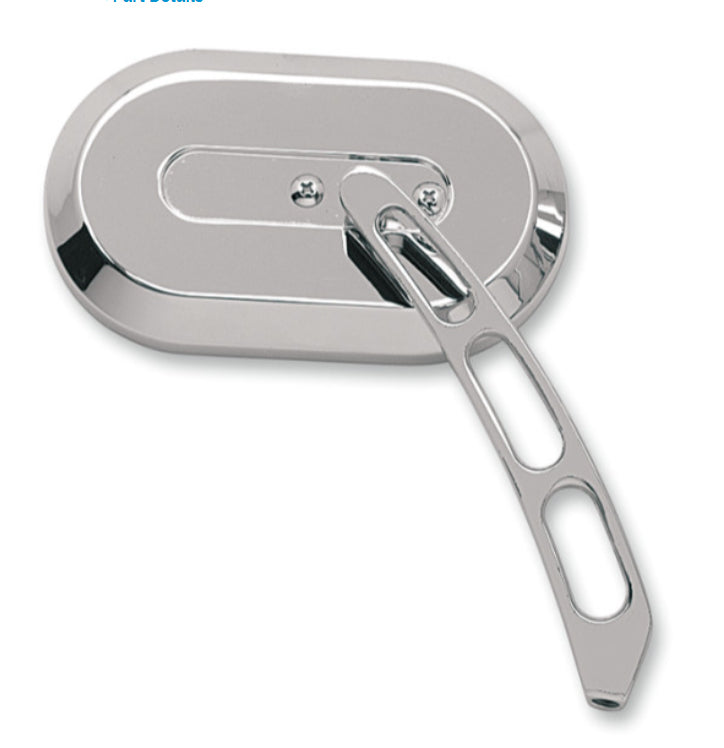 DRAG SPECIALTIES Chrome Die-cast Oval Right Mirror - Air Stem