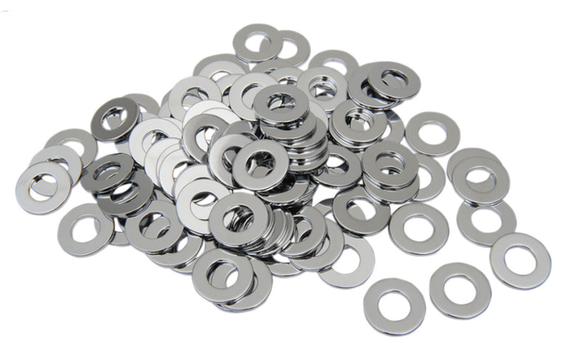 DRAG SPECIALTIES Flat Washers - Chrome - 9/16" - 25 Pack