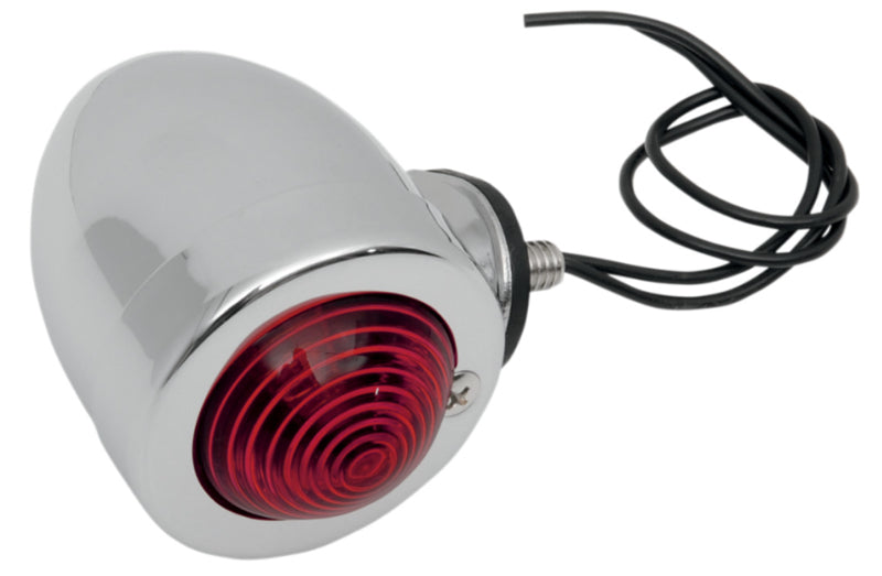 DRAG SPECIALTIES Bullet Light Dual Filament with Mount - Chrome - Red Lens