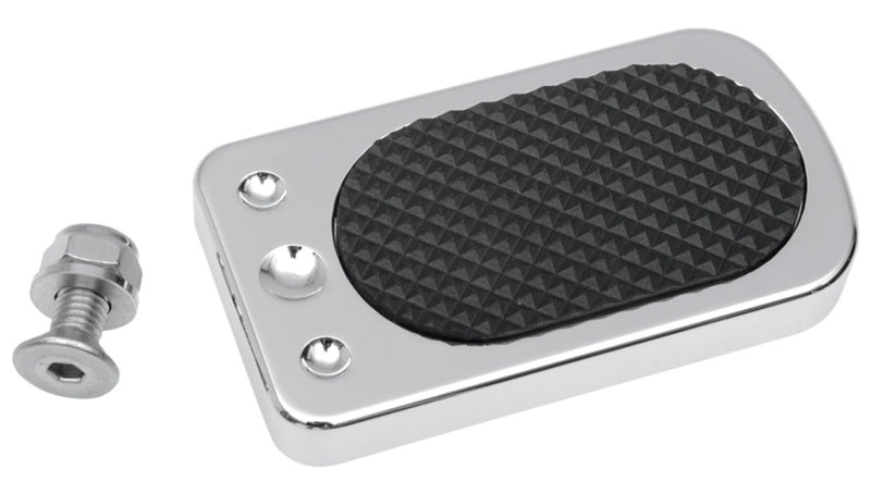DRAG SPECIALTIES Rear Brake Pedal Cover Pad - Chrome - FL