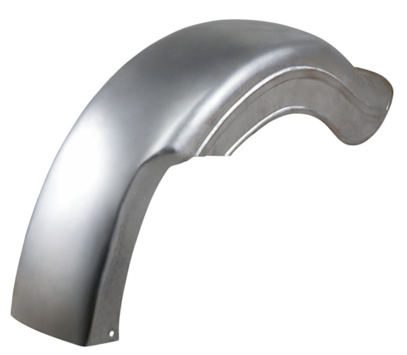 DRAG SPECIALTIES Universal Steel Fat Bob-Style Rear Fender - Raw - Left-Hand Chain Drive