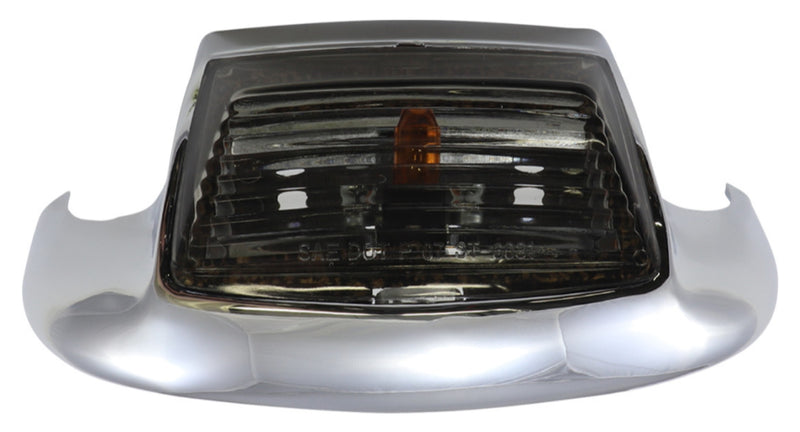 DRAG SPECIALTIES Chrome Front Fender Tip Light - Smoke
