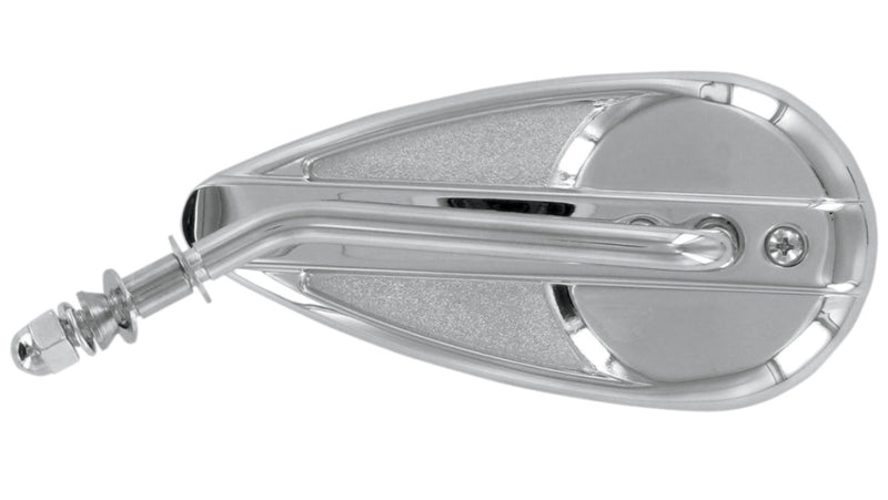 DRAG SPECIALTIES Die-cast Left Teardrop Mirror - Chrome - 6" x 3"