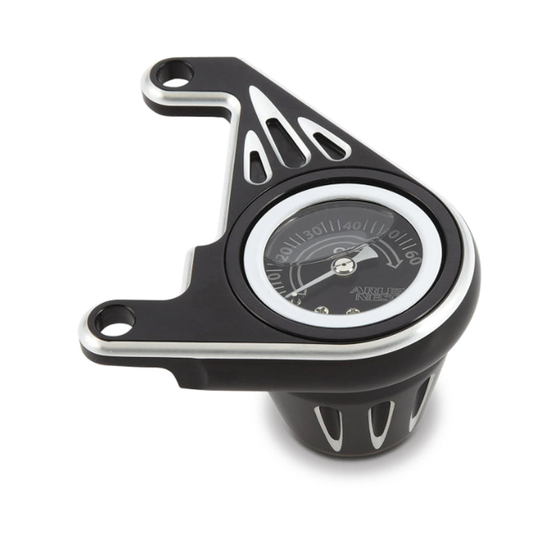 ARLEN NESS Oil Pressure Gauge Kit - Deep Cut - Black