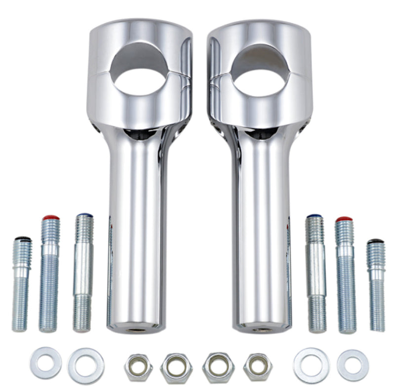 DRAG SPECIALTIES 1 1/2" Big Buffalo Straight Handlebar Risers - 6" - Chrome