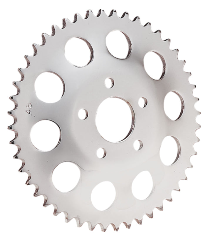 DRAG SPECIALTIES Replacement Carbon Steel 0.46" Offset Rear Sprocket - Chrome - 48 Tooth
