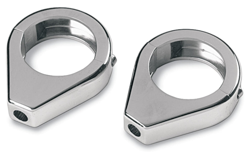 DRAG SPECIALTIES Chrome Die-Cast Turn Signal Fork Clamps - 41mm