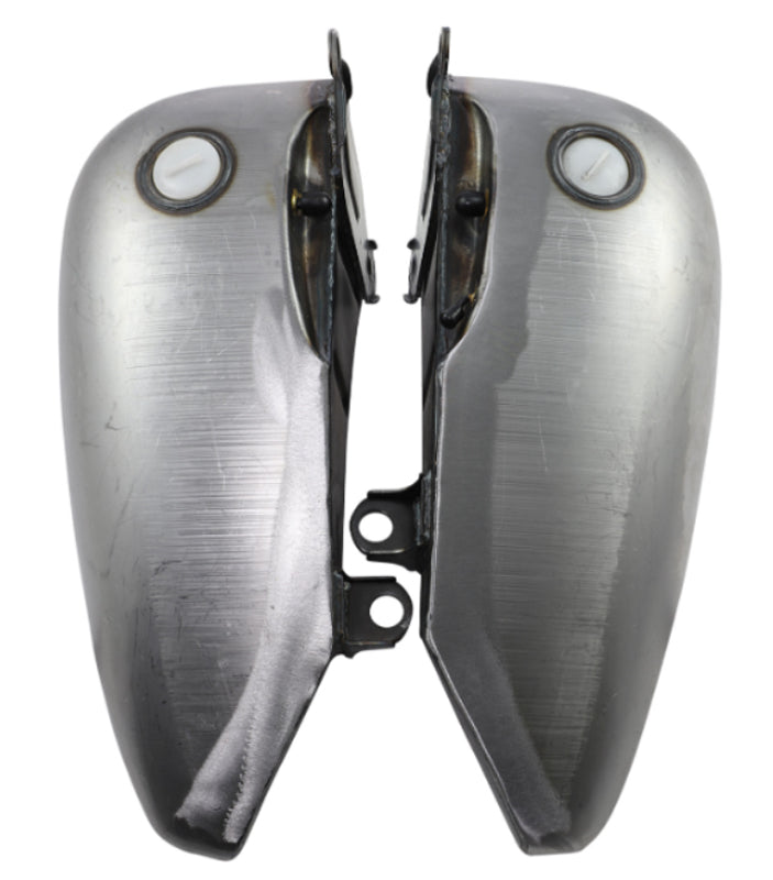 DRAG SPECIALTIES Replacement 2" Extended Flat-Side Gas Tank Set - Raw - 5.2 Gallons