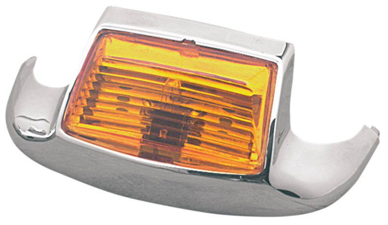 DRAG SPECIALTIES Replacement Front Fender Tip Light - Chrome - Amber