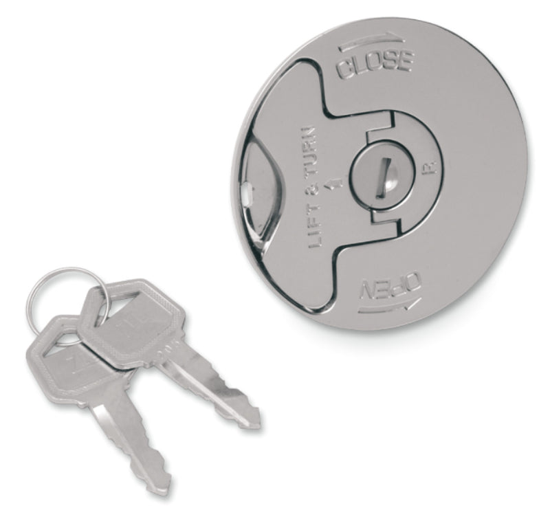 DRAG SPECIALTIES Flush-Mount Vented Locking Gas Cap - Chrome
