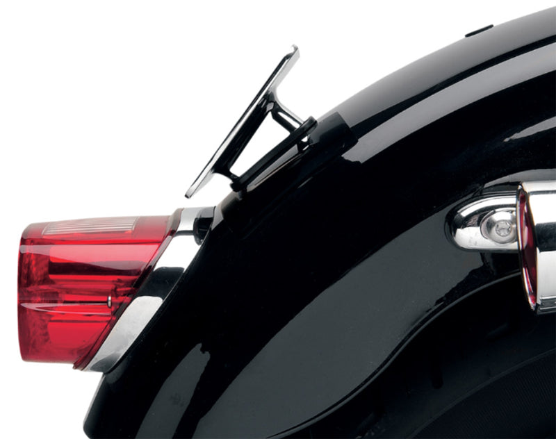 DRAG SPECIALTIES Flat Laydown Style Adjustable License Plate Fender Mount Kit - Chrome