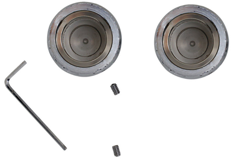 DRAG SPECIALTIES Die-cast Aluminum Front Axle Caps - Chrome