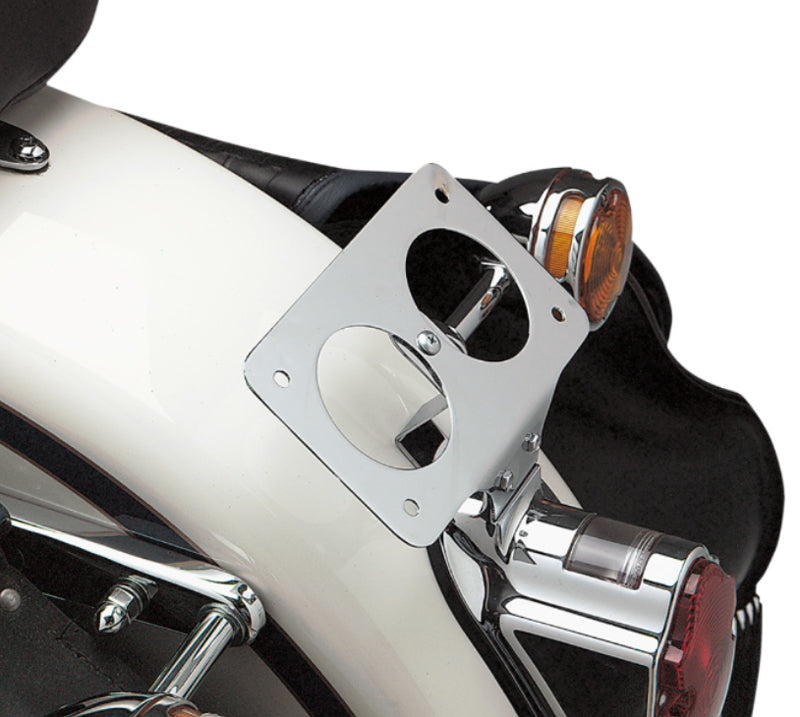 DRAG SPECIALTIES Flat Laydown Style License Plate Kit - Chrome