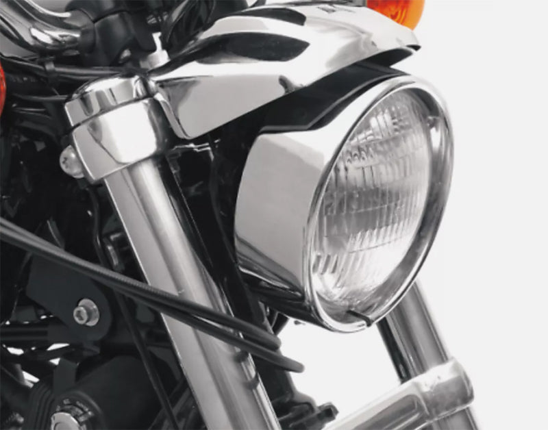 DRAG SPECIALTIES Replacement 1.80" Extended Coverage Headlight Trim Ring - Chrome - 5-3/4"