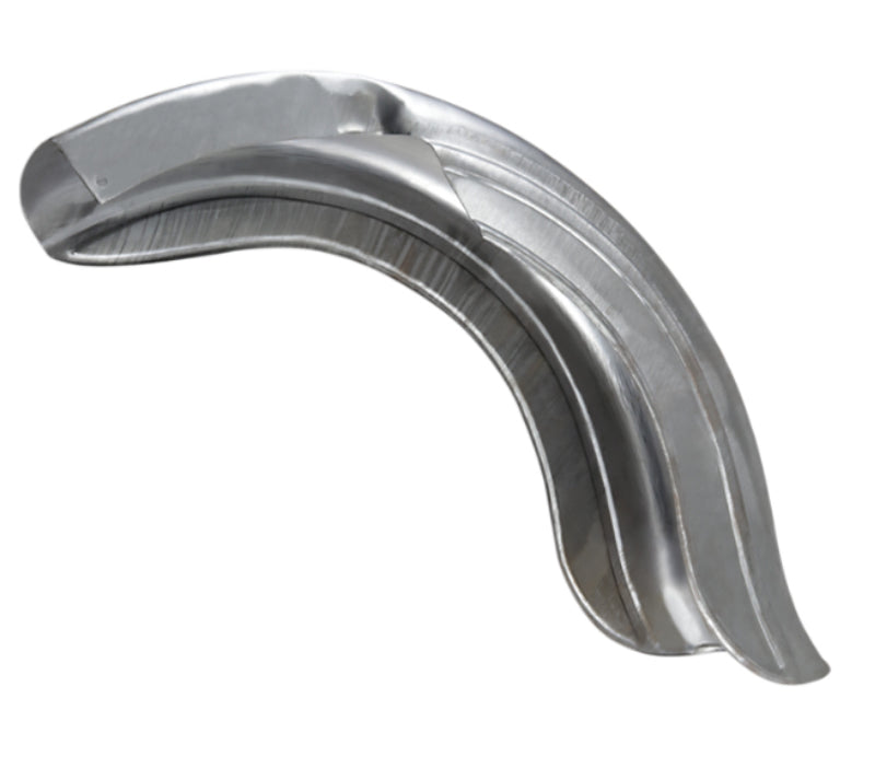 DRAG SPECIALTIES Universal Steel Fat Bob-Style Rear Fender - Raw - Left-Hand Chain Drive