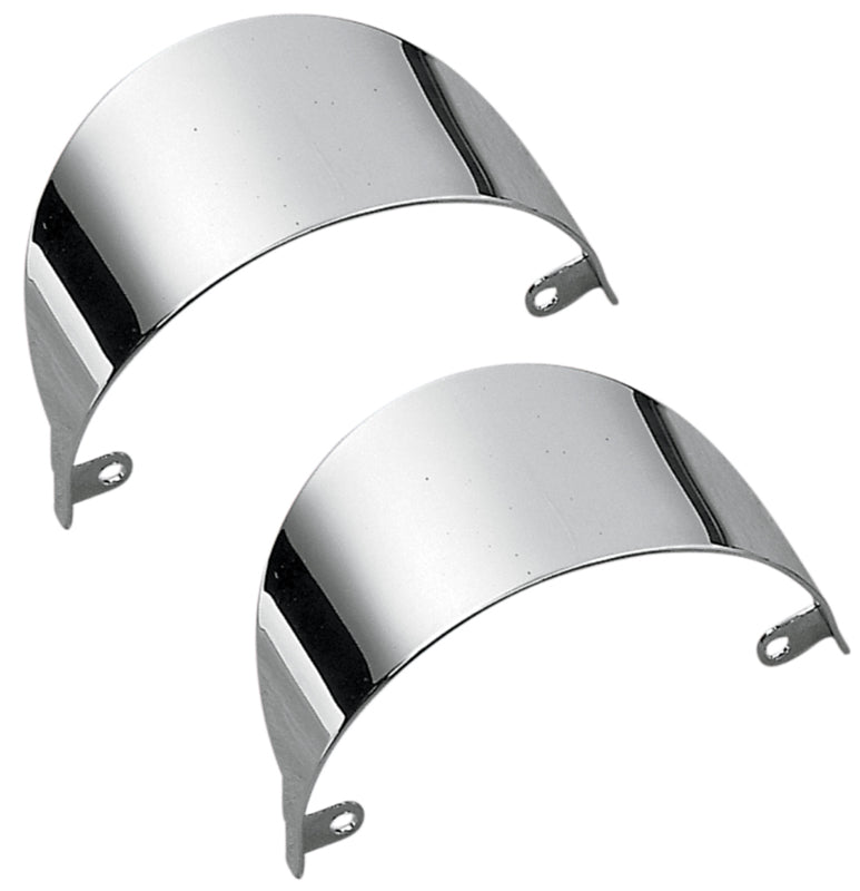 DRAG SPECIALTIES Replacement Front Turn Signal Visor Kit - Chrome