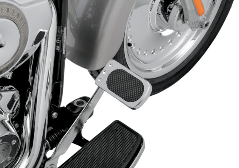 DRAG SPECIALTIES Rear Brake Pedal Cover Pad - Chrome - FL